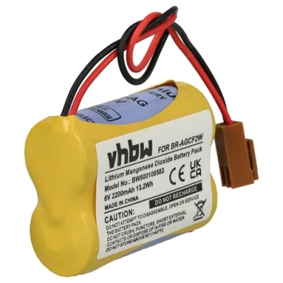Image de vhbw Batterie Remplacement pour Ge Fanuc BR ACF2P, AGCF2P, AGCF2W PLC Contrôleur Logique Programmable (2200mAh, 6V, Li MnO2)
