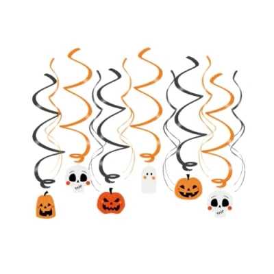Image de Décoration à suspendre Halloween tourbillonne 70 cm 12 pièces