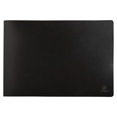 Image de Exacompta Réf. 86530E 1 Protège documents OPAK 20 pochettes cristal lisse 40 vues pour format A3 dimensions 32 x 48 cm couverture en polypro semi rigide couleur noir