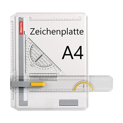 Image de Aristo AR70442 Geo Board Planche à dessin (format : A4, plastique résistant aux chocs, avec équerre rapide AR7090), blanc