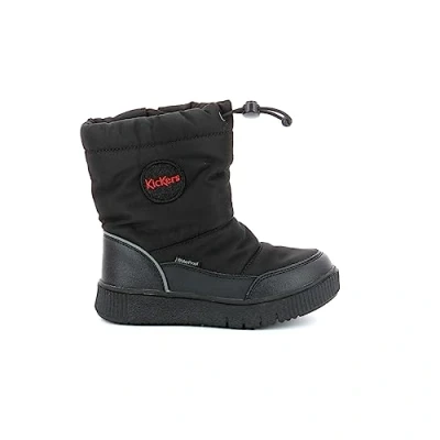 Image de Kickers Atlak Unisex Bottes de neige pour enfants, Taille: 28, Noir Imitation cuir/textile