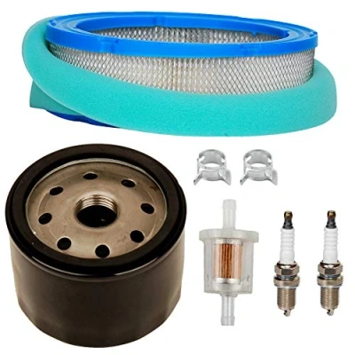 Image de Carkio filtre à huile Compatible with air avec bougie d&#039;allumage Briggs &amp; ‿Stratton Vanguard V Twin 12.5 21hp