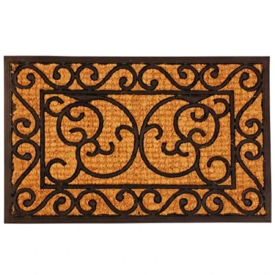 Image de Esschert Design paillasson rectangulaire en caoutchouc et coco env. 75 x 45 cm