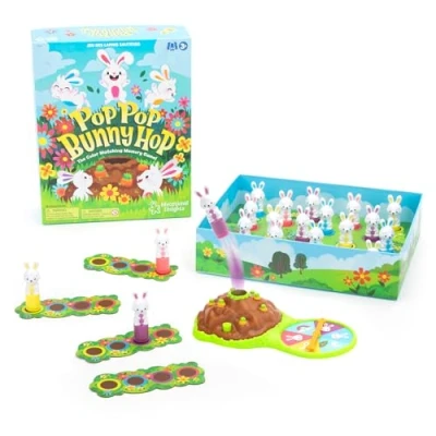 Image de Learning Resources Lapin Pop Bunny Hop, société, Jeu mémory des Couleurs, Jouet Mixte, de 3 à 7 Ans, EI 2912, Multi, Taille Unique