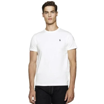 Image de Ralph Lauren T shirt en tricot Custom Slim Fit, blanc, XL