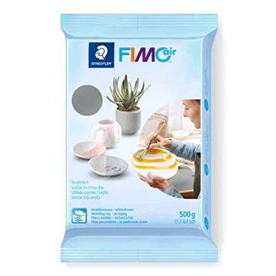 Image de STAEDTLER Pâte à modeler FIMO Air, séchage l&#039;air libre, prête l&#039;emploi, pas de combustion nécessaire, 500 g, agréable au toucher, ne colle pas, min. 95% matières premières naturelles,