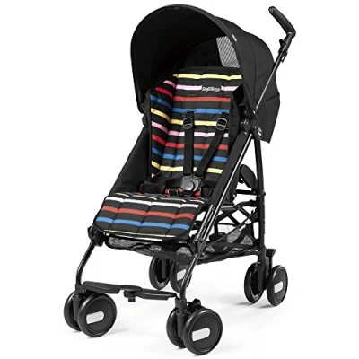 Image de Peg Perego, poussette légère Pliko Mini 5,7 kg, de la naissance à 22 avec pliage parapluie, voyage pratique, solide et compacte, châssis en aluminium, inclinable, néon