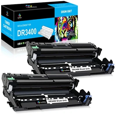 Image de LeciRoba Unité tambour DR3400 pour Brother DCP L5500DN L6600DW HL L5000D L5100DN L5100DNT L5200DW L6250DN L6300DW L6300DWT L6400DW L6400DWT MFC L5700DN L5750DW 6800 DW. L6800DWT L6900DW (lot de 2)