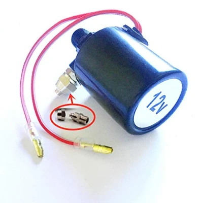 Image de YIYIDA Électrique soupape de Commande Noir klaxon Électrovanne 12V Électronique Vannes Camion Corne électronique Valve Vanne