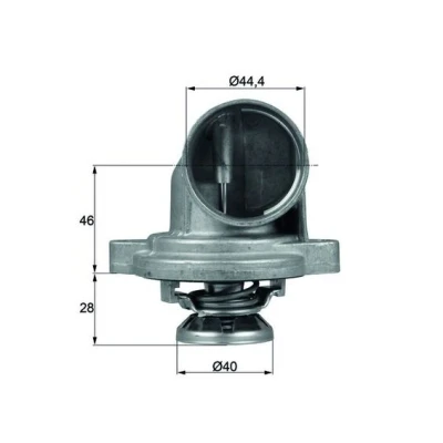 Image de MAHLE ORIGINAL TI 23 80 Thermostat d&#039;eau avec joint d&#039;étanchéite MERCEDES BENZ: Vito Bus, Van, Classe V