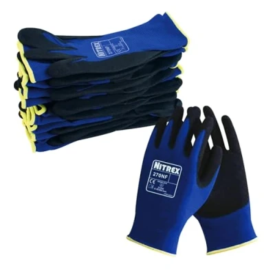 Image de NITREX Unigloves 270NF Gants de manutention réutilisables avec revêtement en nylon Bleu/noir