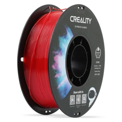 Image de Creality CR TPU Filament 1.75mm (Rouge), 1KG Bobine de Haute Résilience, Matériau Adhésif Doux Élastique, pour Imprimante 3D FDM