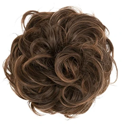 Image de CAISHA XL Postiche Choucho Avoir Les Cheveux Relevés Volumineux Bouclé Chignon Mélange Brun G23E