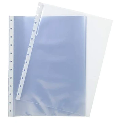 Image de Exacompta Réf. 86134E Recharge de 10 pochettes cristal translucide haute qualité pour protège documents amovible à anneaux Exactive format A4