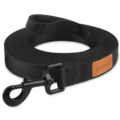Image de Looxmeer Longe pour Chien, 3 m/5m/7m/10m/15m/20m/25m/30m, Laisse Chien avec Poignée et Sac de Rangement, Laisses Étanches Chiens Dressage Toutes Tailles, Longue Robuste (Jaune)