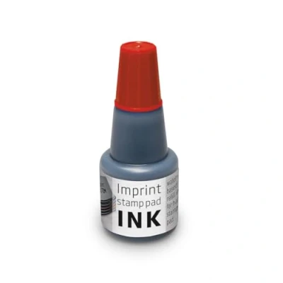 Image de Imprint 7711 recharge d&#039;encre pour tampon encreur 9071M, 9072M, 9073M 1 flacon de 24 ml, rouge, encre à base d&#039;eau, empreinte propre, taille 7,5 x 3 cm