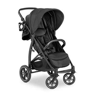 Image de hauck Poussette Canne Rapid 4D Air, de la Naissance à 22 kg, Inclinable, Roues Pneumatiques l&#039;Arrière, Caoutchouc l&#039;Avant, UPF 50 +, Hauteur Réglable, Panier jusqu&#039;à 3 Noir