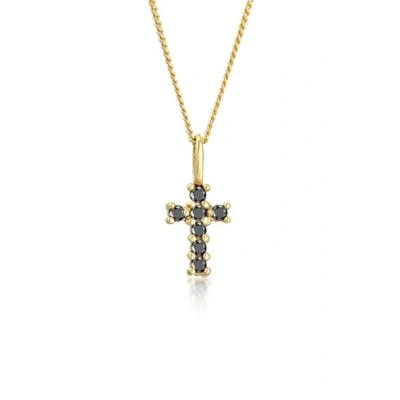 Image de Elli PREMIUM Croix Amour Classique Élégant Diamant (0.14 ct.) 585 or Jaune