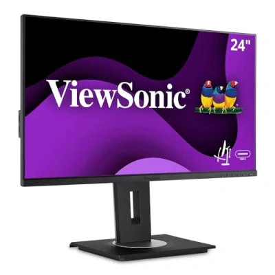 Image de ViewSonic VG2456 Moniteur Egonomique 24&quot; sans bords Full HD, IPS,HDMI, DisplayPort In, Out, USB Type C, RJ45, 2