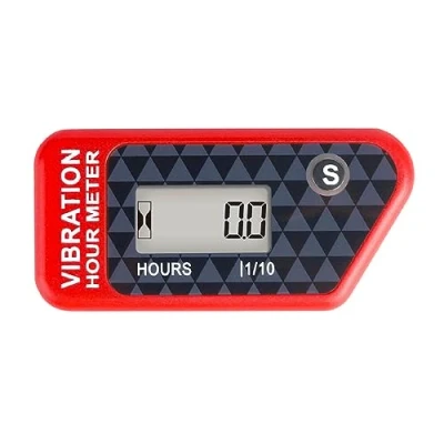 Image de Compteur horaire sans fil auto alimenté numérique Runleader, activation par vibration, minuterie de travail réinitialisable, arrêt du verrouillage l&#039;utilisateur, utilisation pour le(ROUGE)
