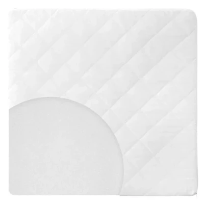 Image de roba Matelas pour Parc Bébé Carré 100 x cm Noyau en Mousse PU Respirante Housse Matelassée et Amovible avec Fermeture Éclair Blanc