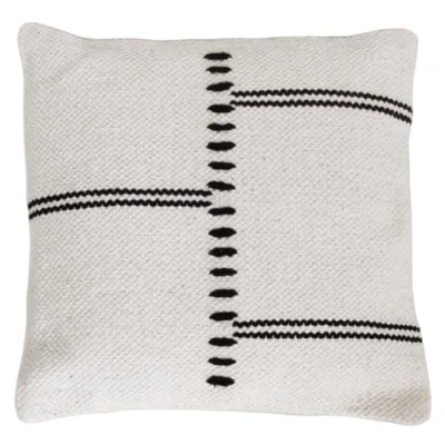 Image de Atout Ciel Coussin Garni Fantaisie en Coton, 45x45cm, Blanc