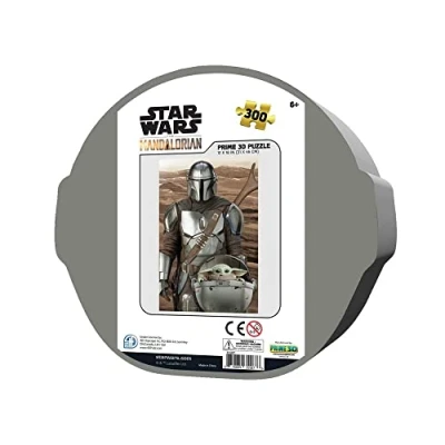 Image de Star Wars: The Mandalorian Puzzle lenticulaire Mando et Grogu avec boîte en métal 3D 300 pcs 46x31 cm