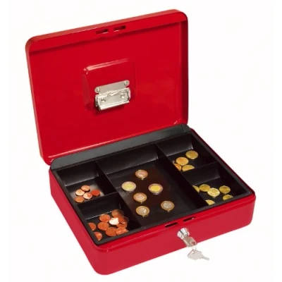 Image de Wedo 145402H Caissette à monnaie 5 compartiments avec clip 30 x 24 9 cm Rouge