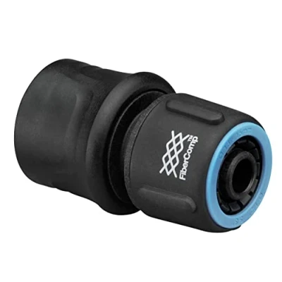 Image de Fiskars Raccord de Tuyau, Taille universelle, Ø 13 15 mm (1/2 5/8&quot;), FiberComp, 30 g, Noir/Bleu, FLOW, 1054786