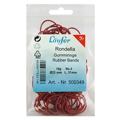 Image de Läufer 69214 élastiques Rondella No. 3, diamètre 20 mm, sachet de 10g, rouge, particulièrement durable