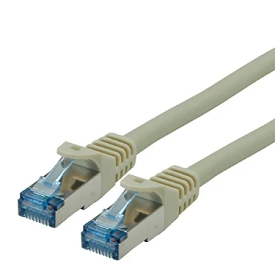 Image de ROLINE Cordon LAN Cat 6A Component Level Câble réseau S/FTP Ethernet avec connecteur RJ45 gris 15 m