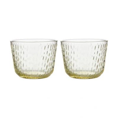 Image de Marimekko Verre Syksy 2 dl, lot de Pale jaune