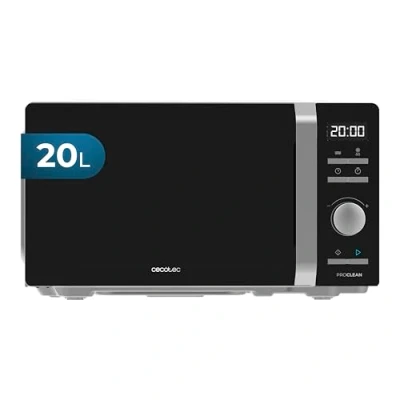 Image de Cecotec Micro ondes Proclean 5010 Inverter. onde avec technologie onduleur, 700W, 5 niveaux, 19L, plateau tournant 245mm, 8 programmes préconfigurés, minuterie 30 min et affichage LED.
