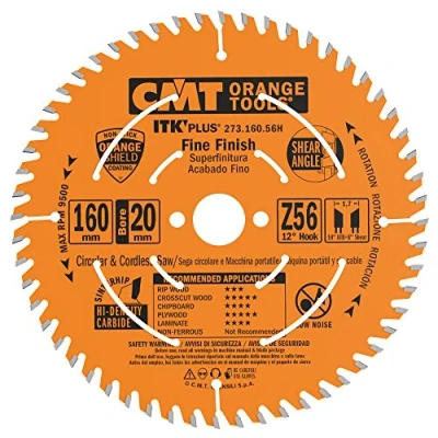 Image de CMT 273.160.56h Scie circulaire ITK plus HW 160 x 1.7 20 (+ 16) Z = 56 ATB + S, Orange