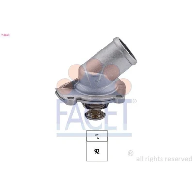 Image de FACET 7.8653 Thermostat d&#039;eau 92 Made in Italy OE Equivalent avec joint d&#039;étanchéite OPEL: Corsa D 3/5 portes, Meriva A, Astra H portes