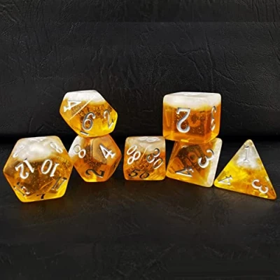 Image de Bescon Beer Dice Set, Novelty 7pcs BeerDice Polyhedral D&amp;D DND Set of 7pcs; Lager