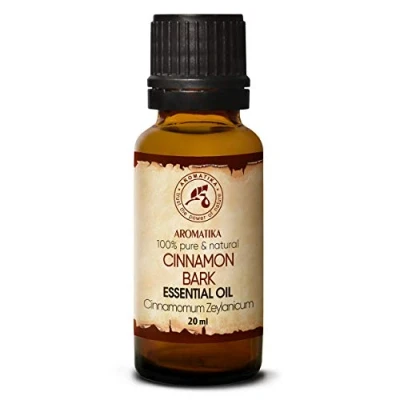 Image de Huile Essentielle d&#039;écorce de Cannelle 20ml Cinnamomum Zeylanicum Aromathérapie Parfum d&#039;Ambiance Pure pour Soins Peau et Cheveux Diffuseurs Détente