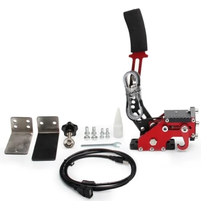 Image de NEWFUN Frein a Main PC, Main, à PC USB 64 Bits Avec Socle de Fixation Pour Jeux Course Sur Jeu Réglable LO GITECH G27 / G29 T300 etc.