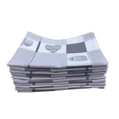 Image de kidparadise Lot De 10 Torchons Cuisine Coton Vaisselle Qualité Torchon 100% (Gris)