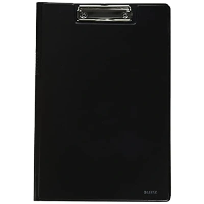 Image de LEITZ Ecritoire porte blocs à couverture, format A4, film transparent PP, noir, couverture en cart