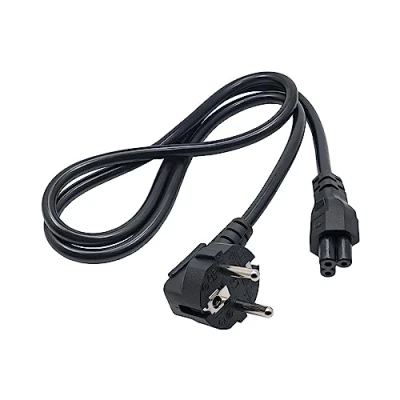 Image de Akyga AK NB 08C Câble d&#039;alimentation pour ordinateur portable et notebook 3 broches IEC C5/EU CEE 7/7 1 m Noir 100 % cuivre x 0,75 mm² HQ