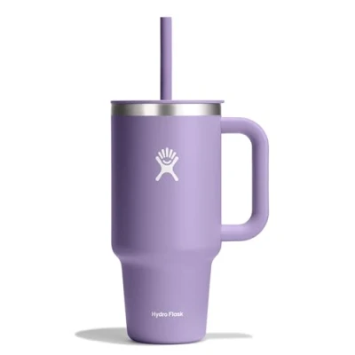 Image de Hydro Flask Tumbler de voyage 946 ml (32 oz) avec Couvercle paille refermable Acier inoxydable Double paroi isolée sous vide anti éclaboussures Moonshadow