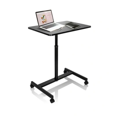 Image de hjh OFFICE 802111 Table Haute Laptop Stand VM SU 70x48 cm Noir Support d&#039;ordinateur Portable de Travail réglable en Hauteur jusqu&#039;à 114