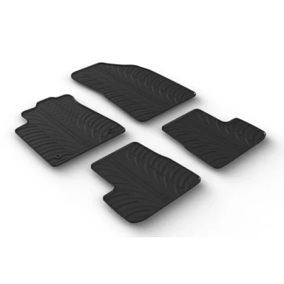Image de Gledring Set Tapis de Caoutchouc Compatible avec Citroen C3 IV 2024 excl. e (T Profil 4 pièces + Clips Montage)