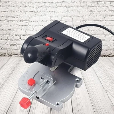 Image de Mini scie à onglets en acier Lame de circulaire Réglable 0 45 Pour bois et métal 4500 tr/min