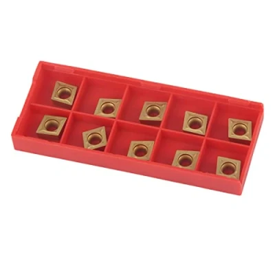 Image de Coffret de 10pcs Lames Inserts Rotatifs CNC Cutters Forme Losange en Carbure CCMT09t304 CCMT32.5 Outil Tournage Filtage pour Acier Tours, Fraiseuses