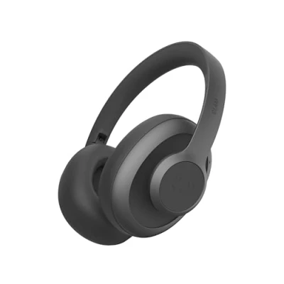 Image de Fresh &#039;n Rebel Clam Ace Casque Bluetooth Supra Auriculaire avec Réduction de Bruit Active Hybride, sans Fil, 60h d&#039;autonomie, Microphone ENC, Charge Rapide, du Vent (Noir)