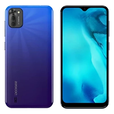 Image de DOOGEE X93 3G Téléphone Portable Débloqué Pas Cher 6,1 Pouces HD+ Ecran, Android 10 Smartphone Quad Core 2 Go RAM 16 ROM, Caméra Triple 8MP, Dual SIM GPS 4350mAh, Déverrouiller Le Visage Bleu