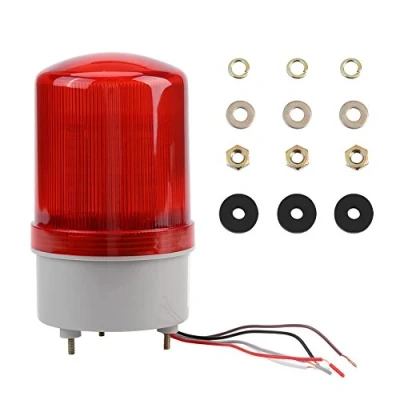 Image de Akozon LED Lampe Avertissement d&#039;urgence Flash Rouge Rotatif Voyant Clignotant Gyrophare Stroboscopique d&#039;Alarme Lumière AC220V