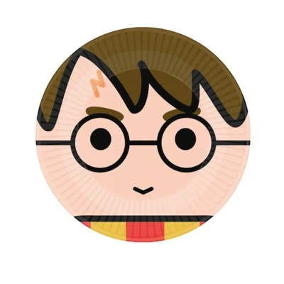 Image de Assiettes Harry Potter Cartoon 23cm 8 pièces